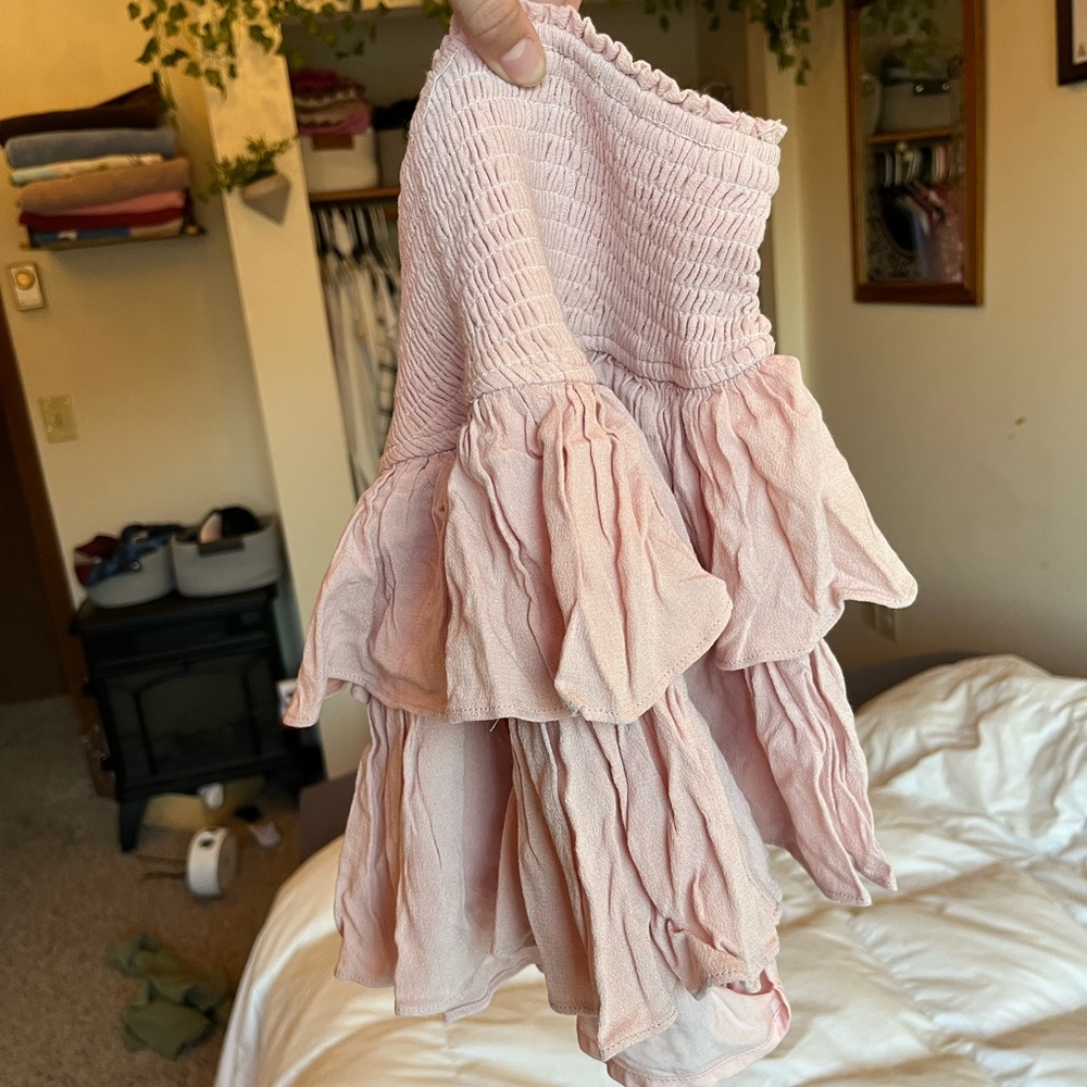 Pink Dusty Rose Ruffle Skirt ~ Rock N Rags - Picture 10 of 15